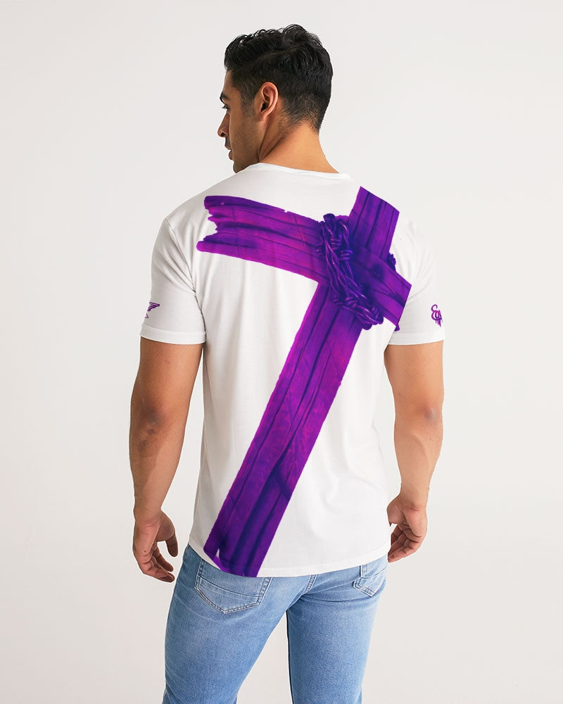 Equris x Reps4Lyfe - Carry Your Cross - White / Royal Purple-T-Shirt-Equris