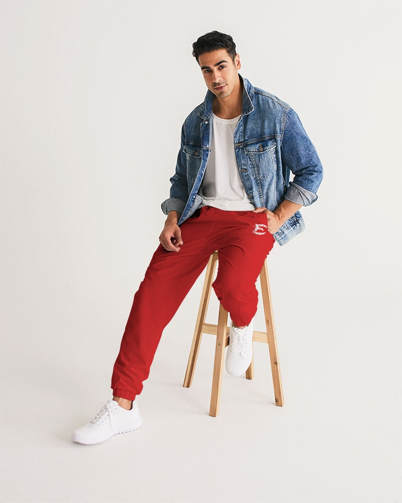 Everything Starts With E - Track Pants - Red / White Stripe