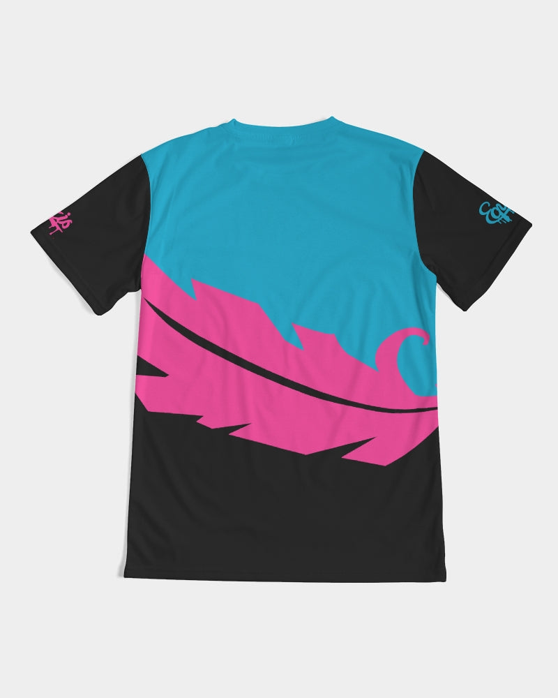 Overflow Premium T-Shirt- Electric Blue/ Black / Cyber Pink