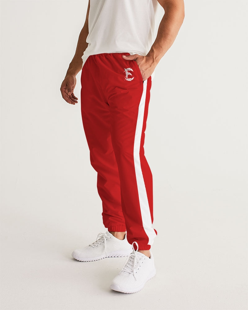 Everything Starts With E - Track Pants - Red / White Stripe