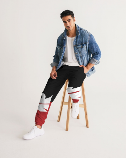 Large Feather - Track Pants - Red / Black / White-Pants-Equris