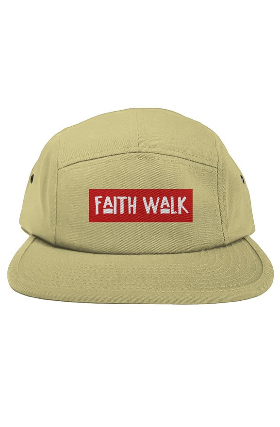 Faith Walk 5 Panel Khaki Hat-hats-Equris