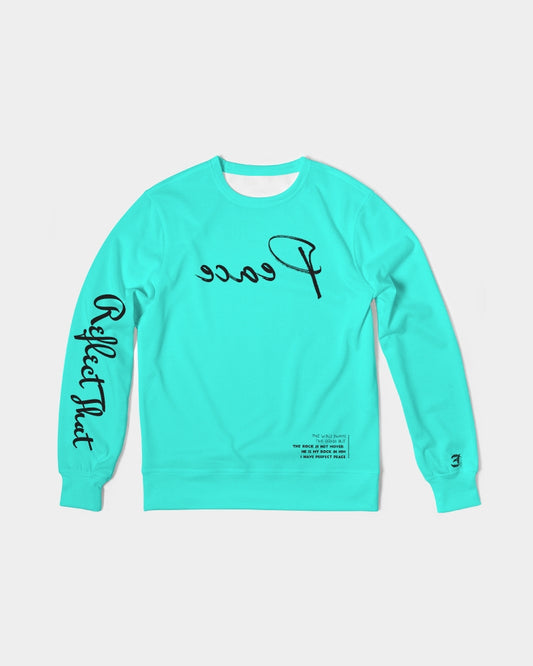 Reflect Peace - French Terry Crewneck - Island Blue