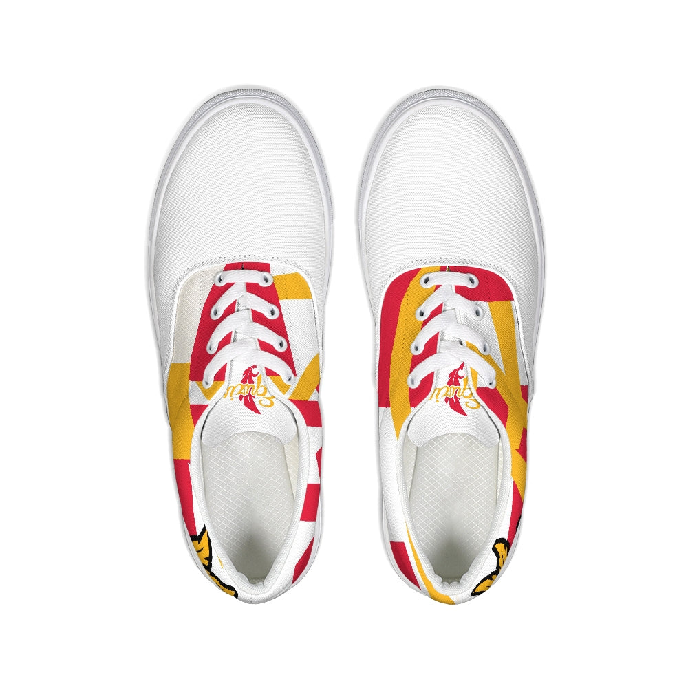 For The Tribe White Canvas Sneakers-shoes-Equris