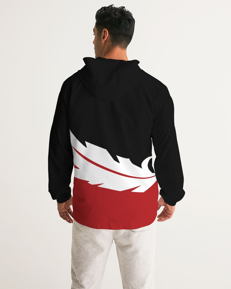 Large Feather - Windbreaker - Red / Black / White-Jackets-Equris