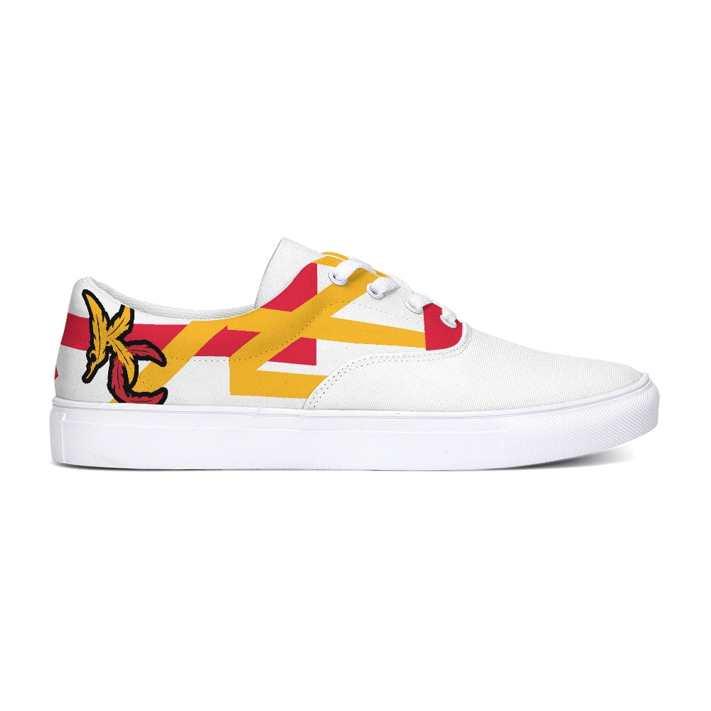 For The Tribe White Canvas Sneakers-shoes-Equris