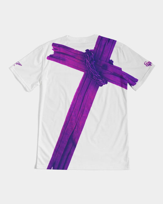 Equris x Reps4Lyfe - Carry Your Cross - White / Royal Purple-T-Shirt-Equris