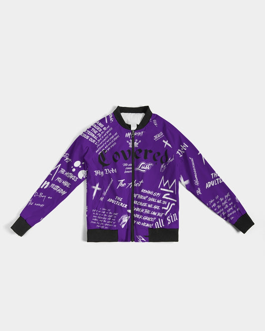 Covered By The Blood - Bomber Jacket - Purple Reign