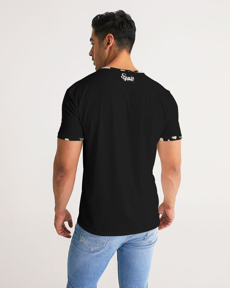 Black Equris Flourish Floral Tee-T-Shirt-Equris