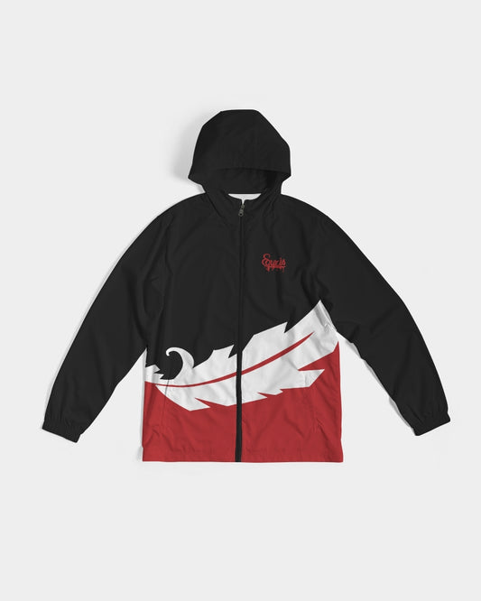 Large Feather - Windbreaker - Red / Black / White-Jackets-Equris