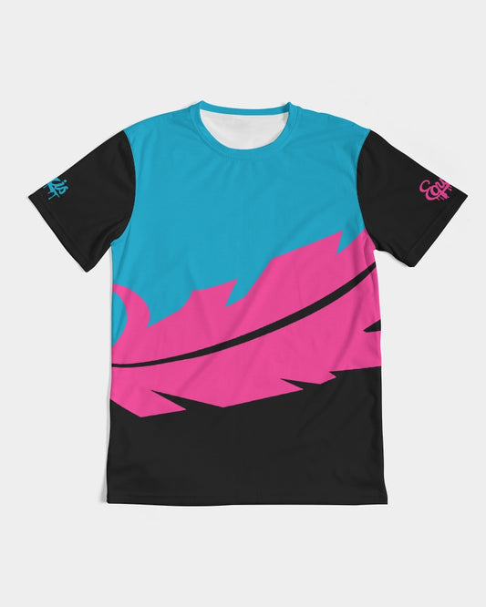 Overflow Premium T-Shirt- Electric Blue/ Black / Cyber Pink