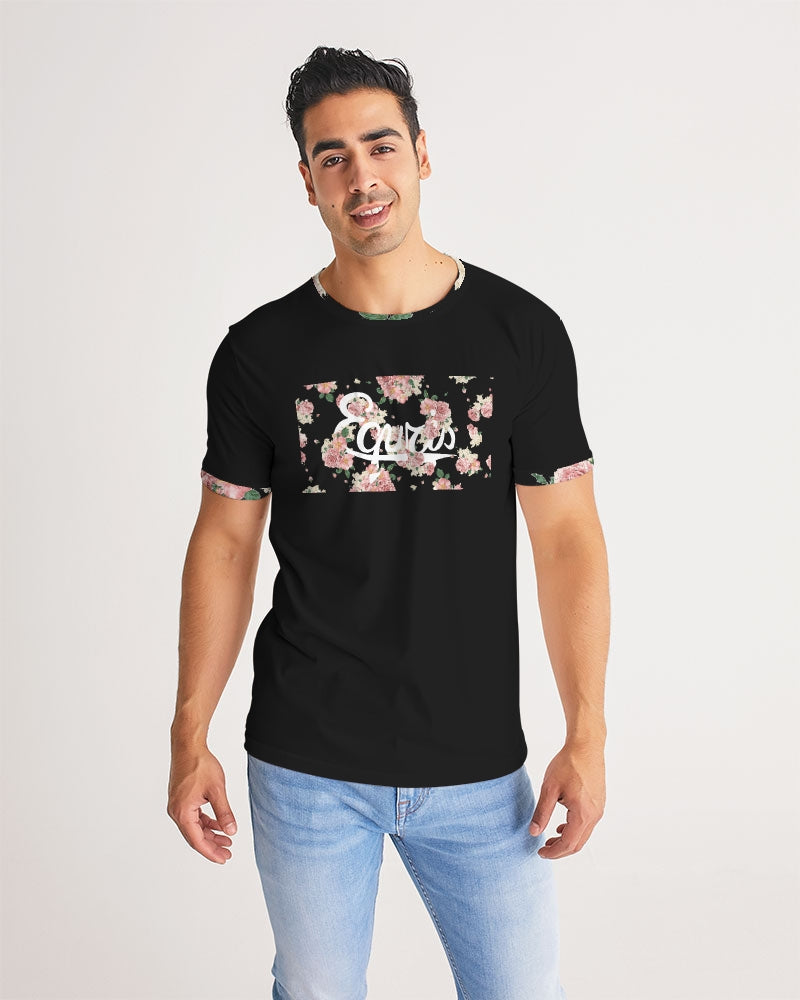 Black Equris Flourish Floral Tee-T-Shirt-Equris