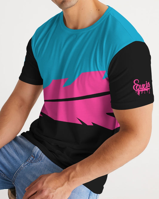 Overflow Premium T-Shirt- Electric Blue/ Black / Cyber Pink