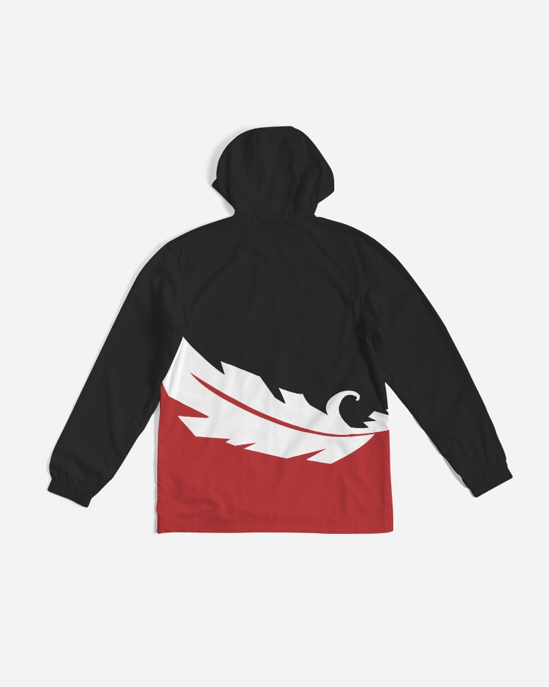 Large Feather - Windbreaker - Red / Black / White-Jackets-Equris