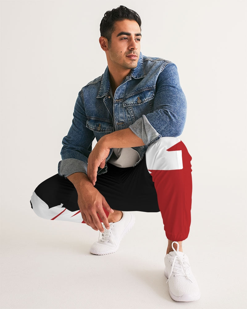 Large Feather - Track Pants - Red / Black / White-Pants-Equris