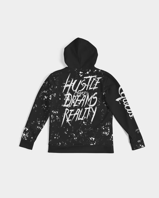 The Motto - Premium Hoodie - Black with White Splatter