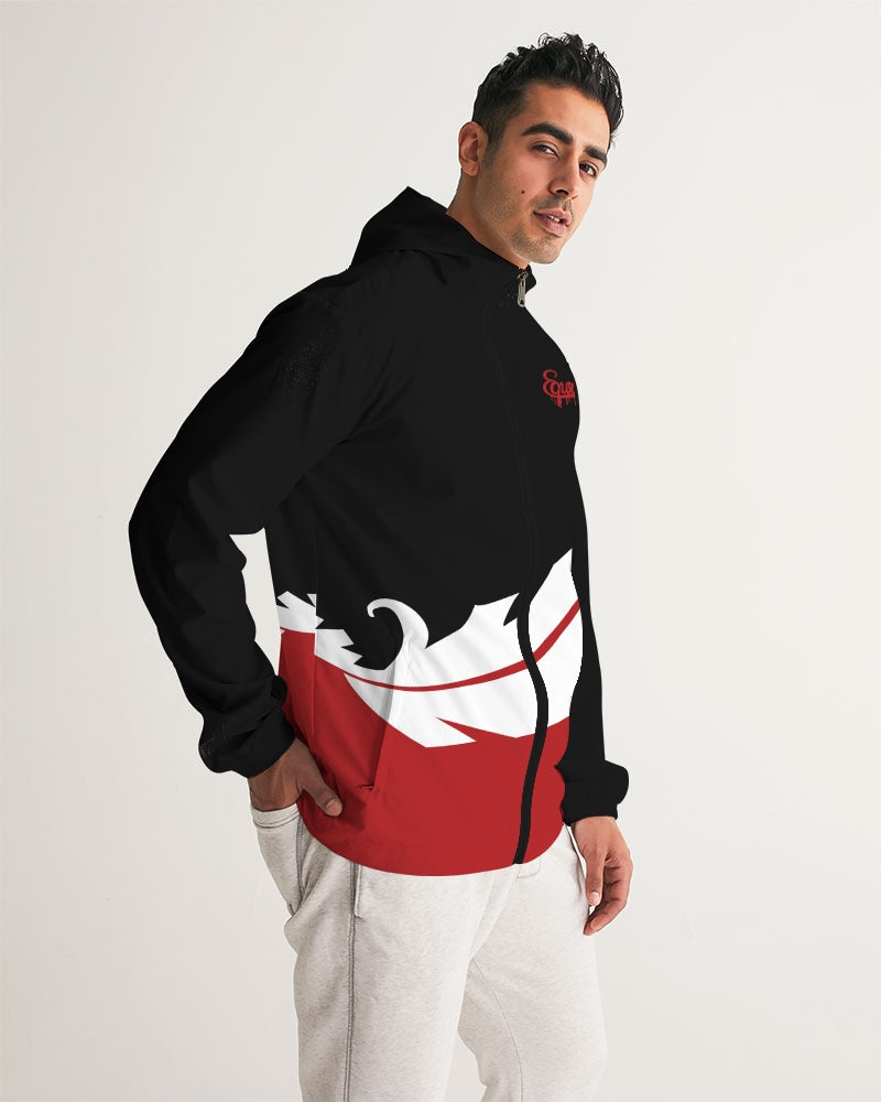 Large Feather - Windbreaker - Red / Black / White-Jackets-Equris