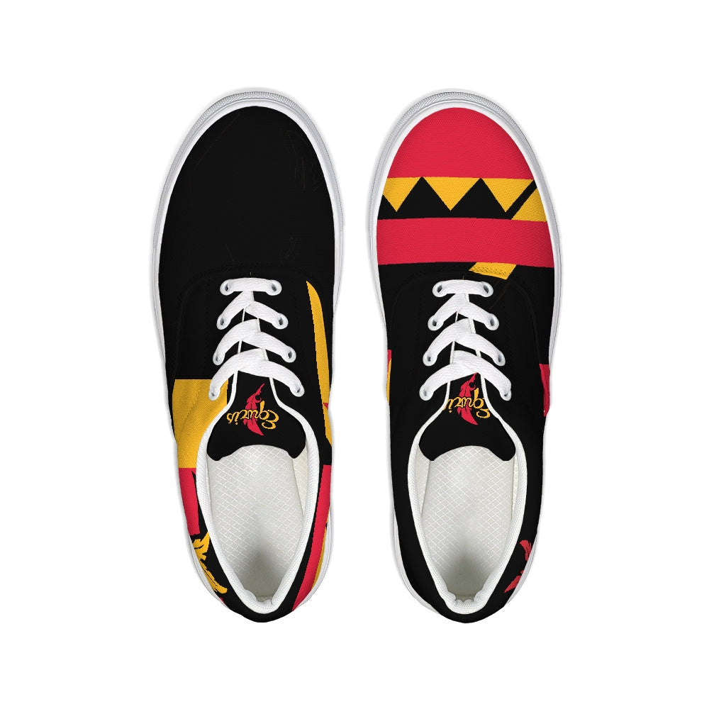 For The Tribe Black Canvas Sneakers-shoes-Equris