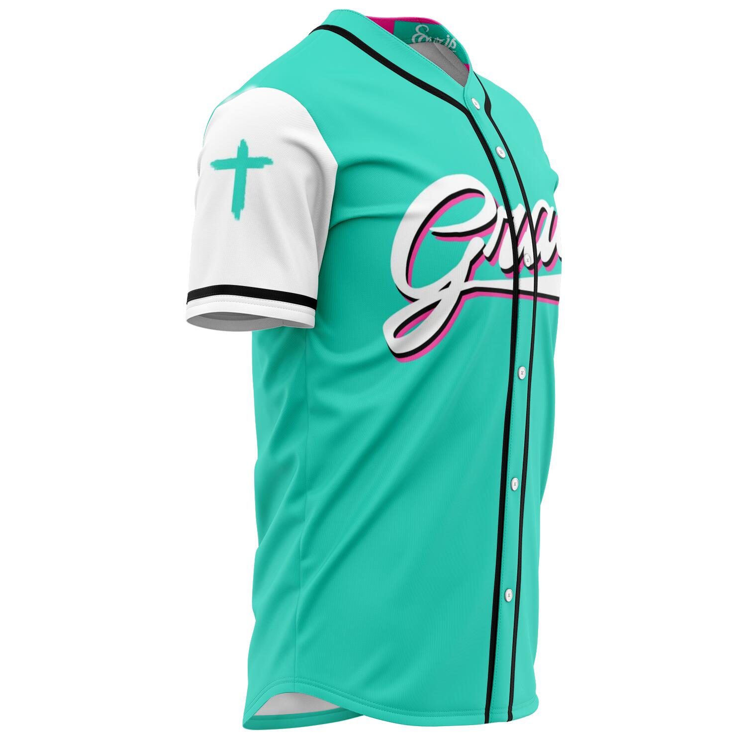 Team Grace Jersey - Wretch Like Me - South Beach-Baseball Jersey - AOP-Equris