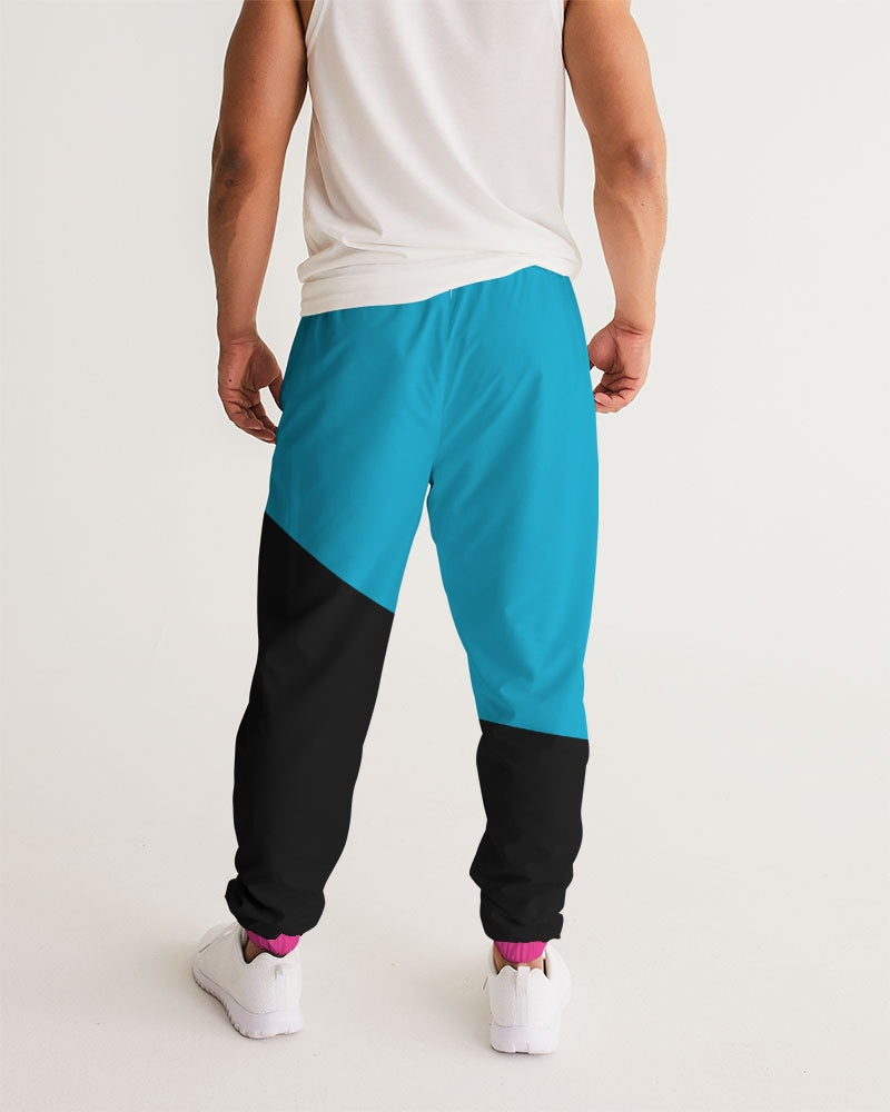 Large Feather - Track Pants - Electric Blue/ Black / Cyber Pink-pants-Equris