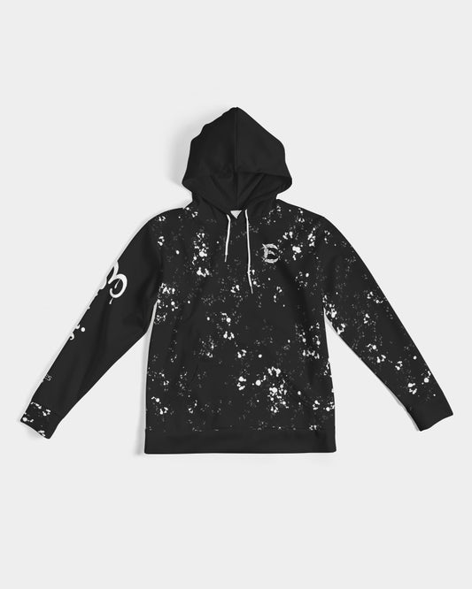 The Motto - Premium Hoodie - Black with White Splatter