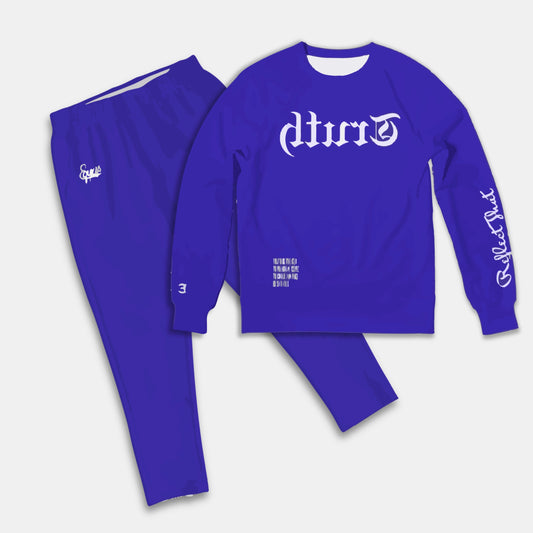 Reflect Truth- French Terry Crewneck Sweatshirt And Joggers - Royal Blue Bundle