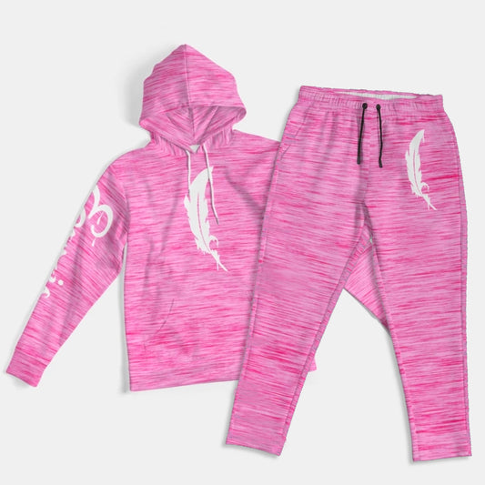 Feather Logo- Hoodie And Joggers - Berry  Bundle