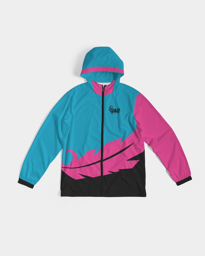 Large Feather - Windbreaker - Electric Blue/ Black / Cyber Pink-Jackets-Equris