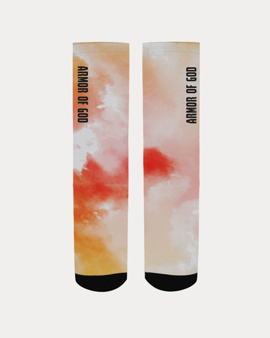 Armor of God - Tube Socks - Peach & Guava Tie Dye