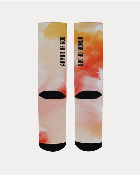 Armor of God - Tube Socks - Peach & Guava Tie Dye