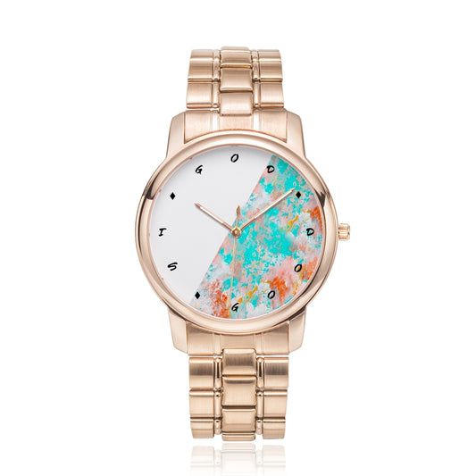 God Is Good All The Time - Rose Gold Watch